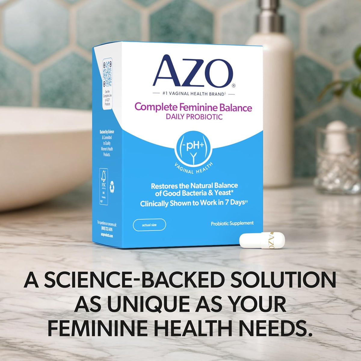 AZO® Complete Feminine Balance Daily Probiotic Capsules
